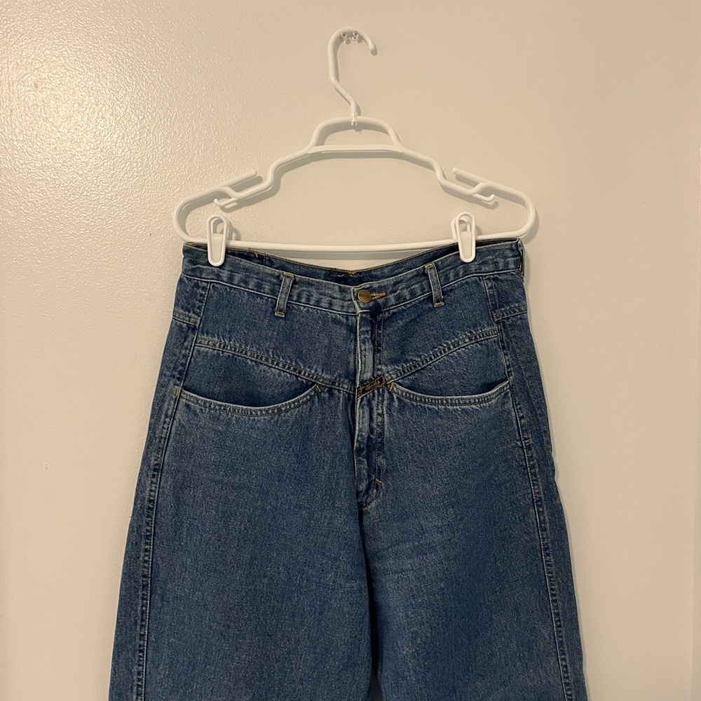High Waisted Yoke Waist Jeans